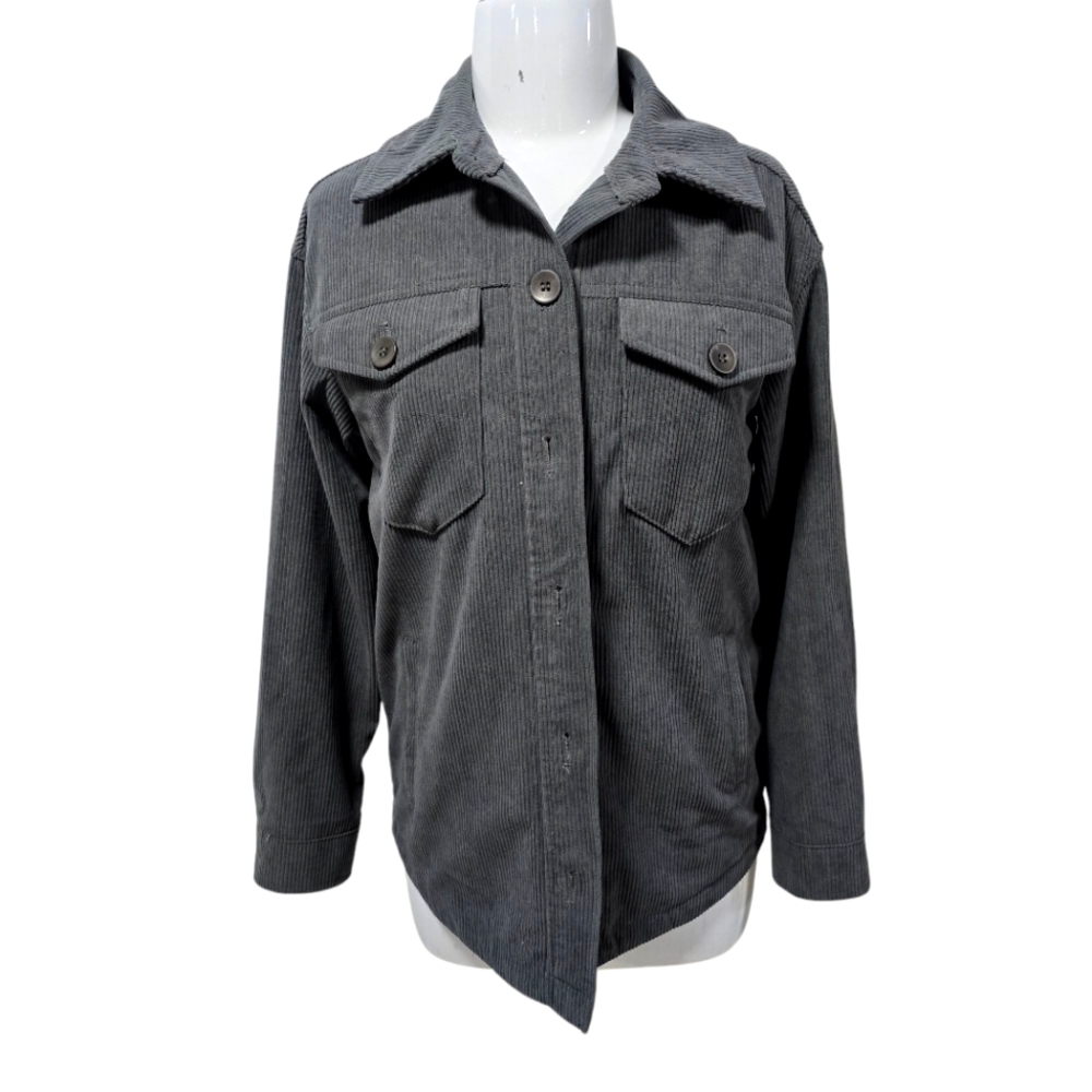 Avec Les Filles Gray Corduroy Shacket XS